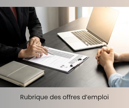 Rubrique annonces offres d emploi